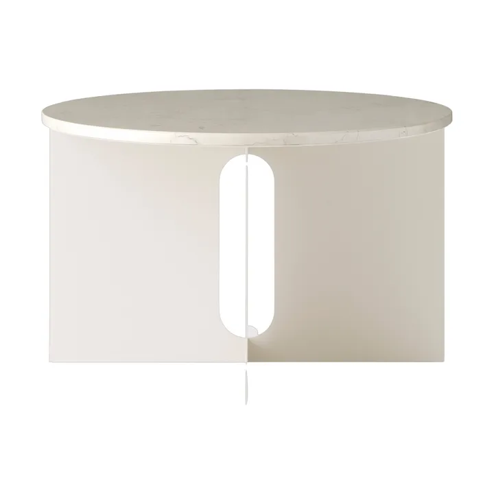 Table d'appoint Androgyne - Crystal Rose marbre-ivory acier, Ø65 cm - Audo Copenhagen