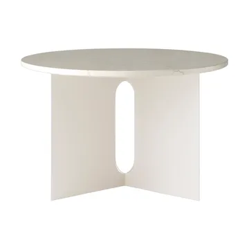 Table d'appoint Androgyne - Crystal Rose marbre-ivory acier, Ø65 cm - Audo Copenhagen
