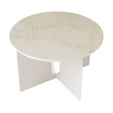 Table d'appoint Androgyne - Crystal Rose marbre-ivory acier, Ø65 cm - Audo Copenhagen