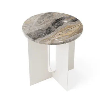 Table d'appoint Androgyne - Grey Galaxy marbre-ivoire acier, Ø42 cm - Audo Copenhagen