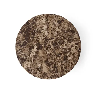 Table d'appoint Androgyne - Marbre Emperador-acier noir, Ø42 cm - Audo Copenhagen