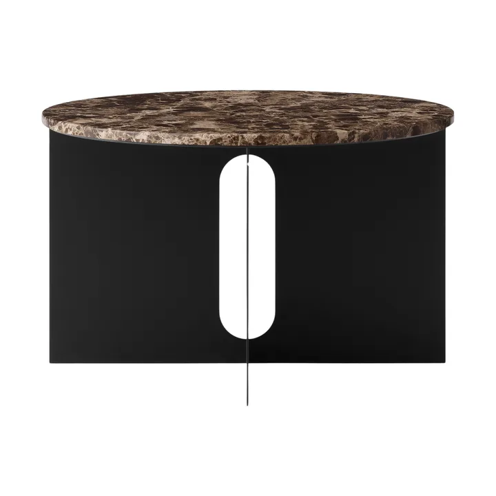 Table d'appoint Androgyne - Marbre Emperador-acier noir, Ø65 cm - Audo Copenhagen