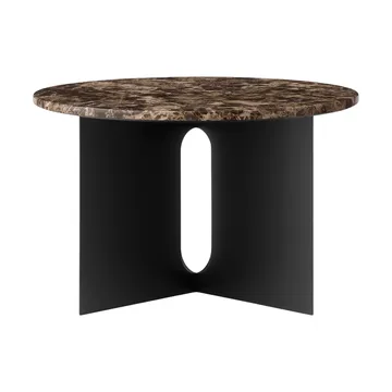 Table d'appoint Androgyne - Marbre Emperador-acier noir, Ø65 cm - Audo Copenhagen
