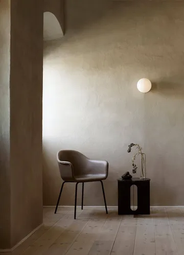 Table d'appoint Androgyne - Marbre Emperador-ivory acier, Ø42 cm - Audo Copenhagen