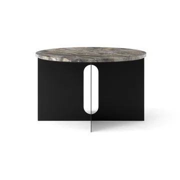 Table d'appoint Androgyne - Marbre Grey Galaxy-noir acier, Ø65 cm - Audo Copenhagen