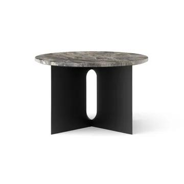Table d'appoint Androgyne - Marbre Grey Galaxy-noir acier, Ø65 cm - Audo Copenhagen