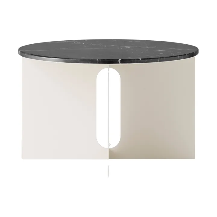 Table d'appoint Androgyne - Marbre Nero Marquina-ivory acier, Ø65 cm - Audo Copenhagen