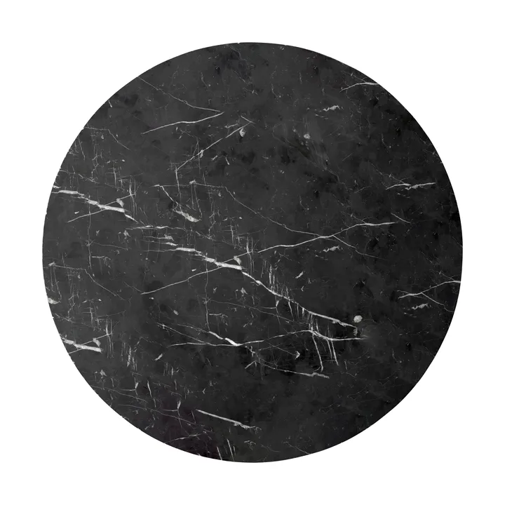 Table d'appoint Androgyne, plateau de table - Nero Marquina, Ø65 cm - Audo Copenhagen
