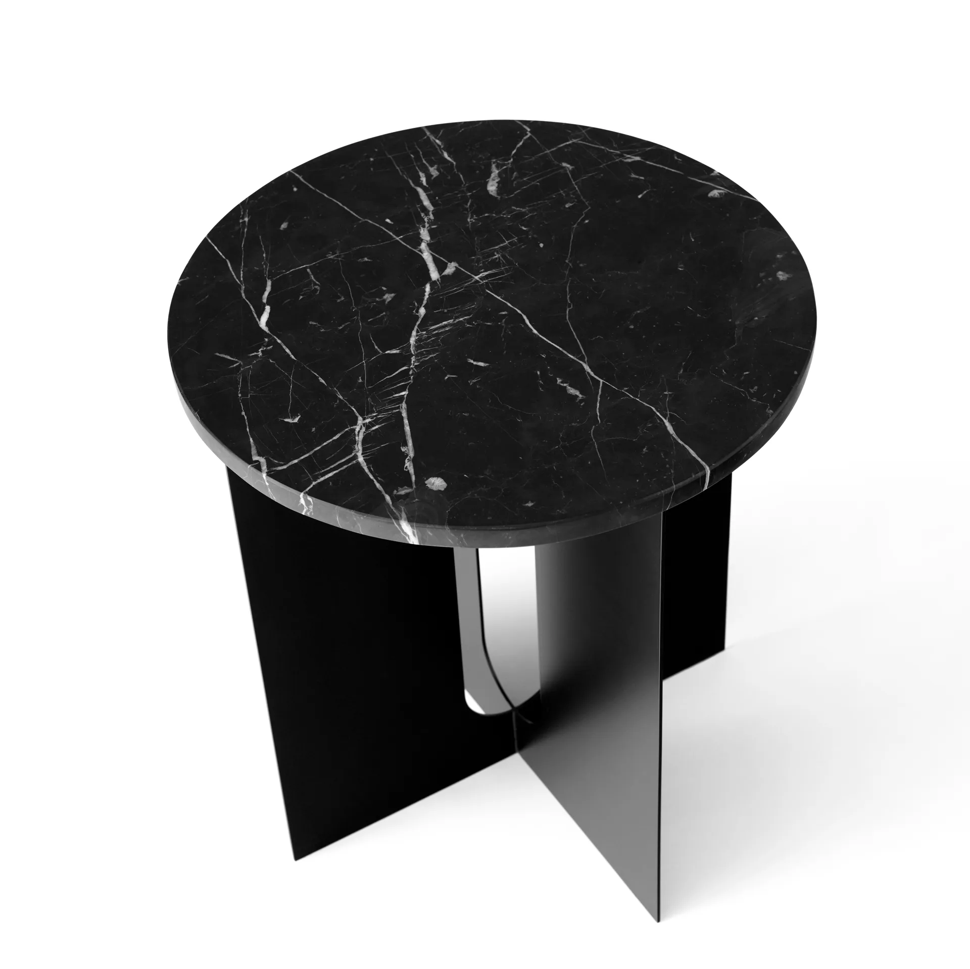 Table d'appoint Androgyne, plateau de table, Noir, Ø42 cm Audo Copenhagen