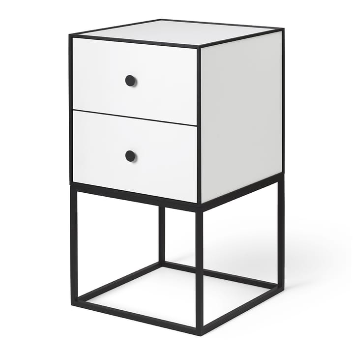 Table d'appoint avec deux tiroirs Frame 35 - Blanc - Audo Copenhagen