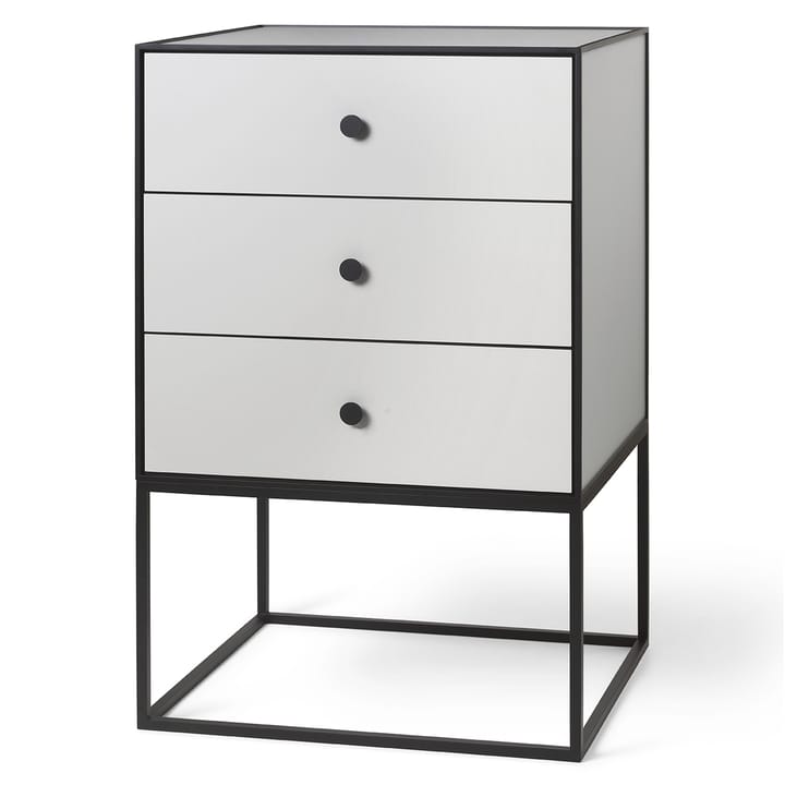 Table d'appoint avec trois tiroirs Frame 49 - Gris clair - Audo Copenhagen