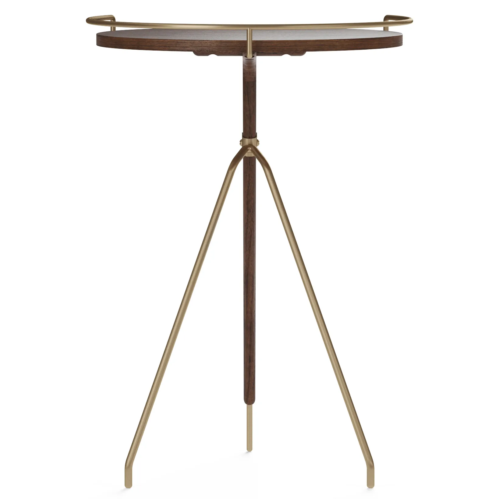 Table d’appoint Umanoff noyer et laiton poli, 60 cm Audo Copenhagen