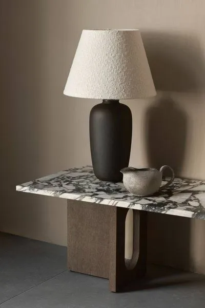 Table de salon Androgyne, Chêne foncé-Calacatta viola Audo Copenhagen