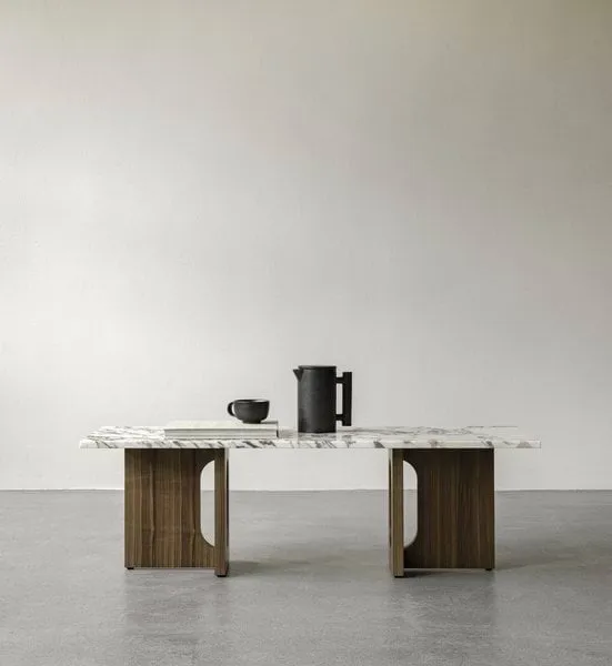 Table de salon Androgyne, Chêne foncé-Calacatta viola Audo Copenhagen