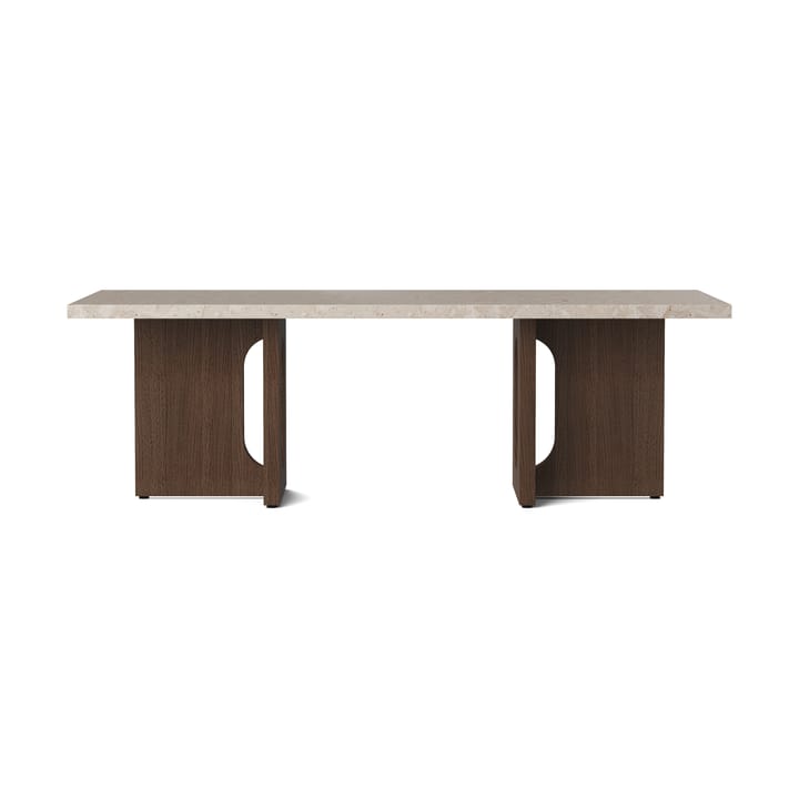 Table de salon Androgyne, sable/kunis breccia, structure en chêne lasuré foncé Audo Copenhagen
