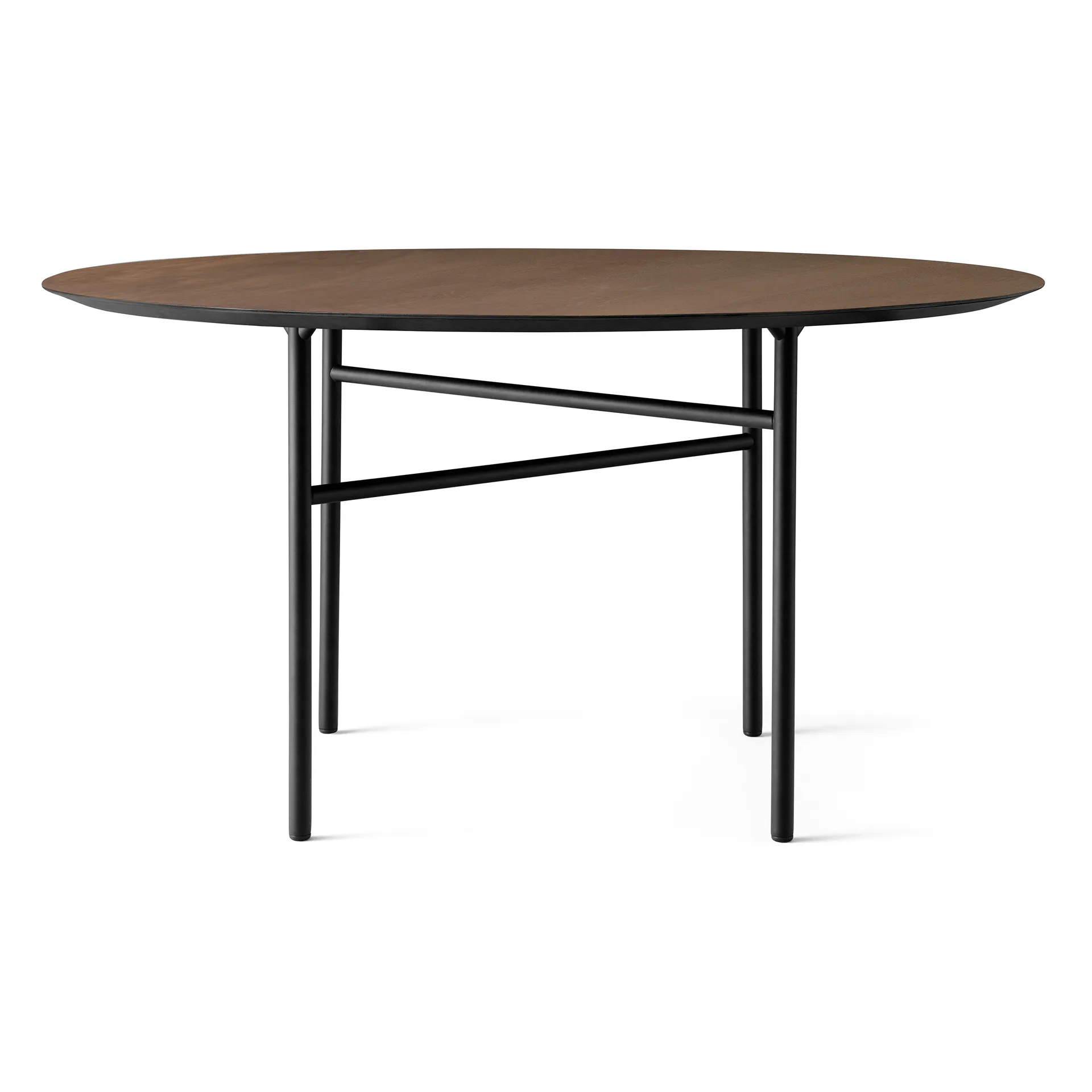 Table ronde Snaregade, Chêne teinté noir-foncé, Ø138 cm Audo Copenhagen