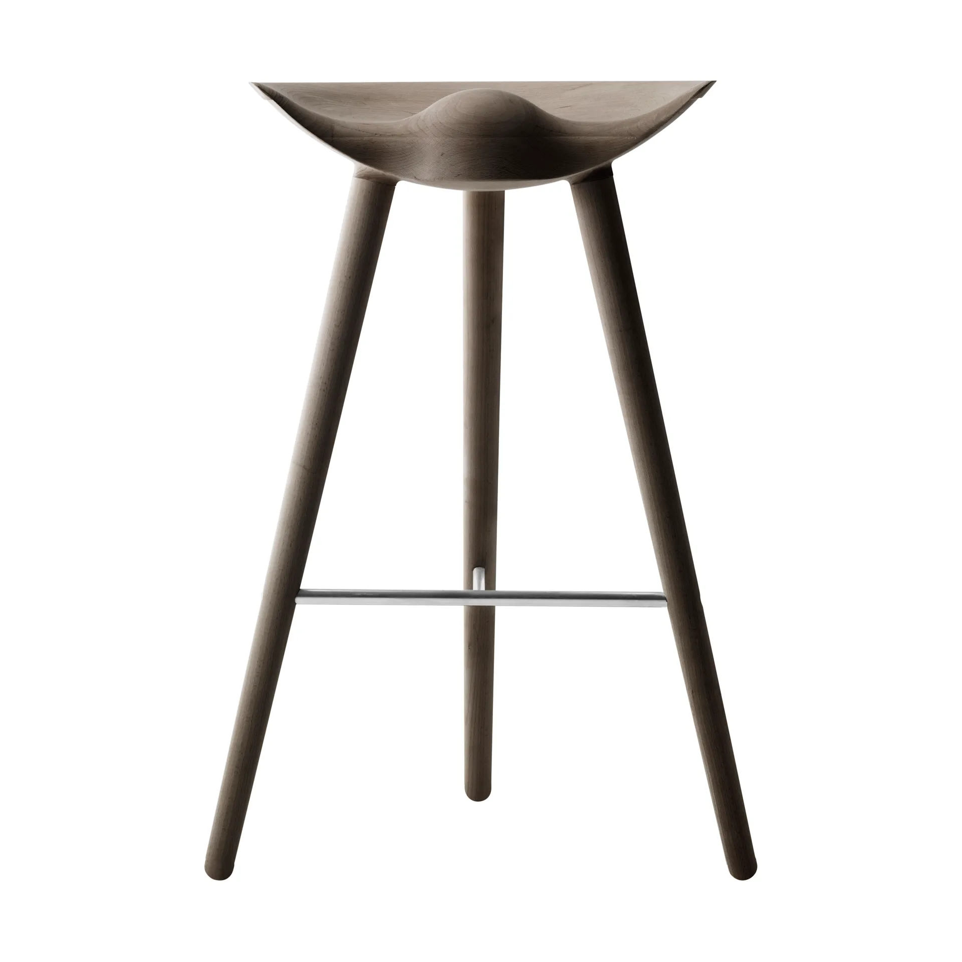 Tabouret de bar ML42 69 cm, Chêne huilé marron-acier Audo Copenhagen