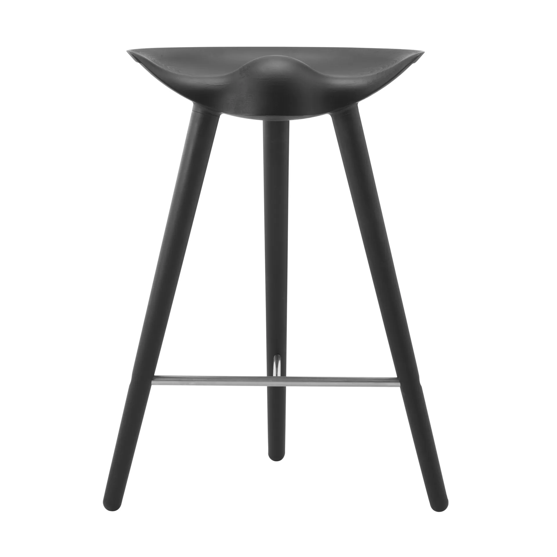 Tabouret de bar ML42 69 cm, Hêtre teinté noir-acier Audo Copenhagen
