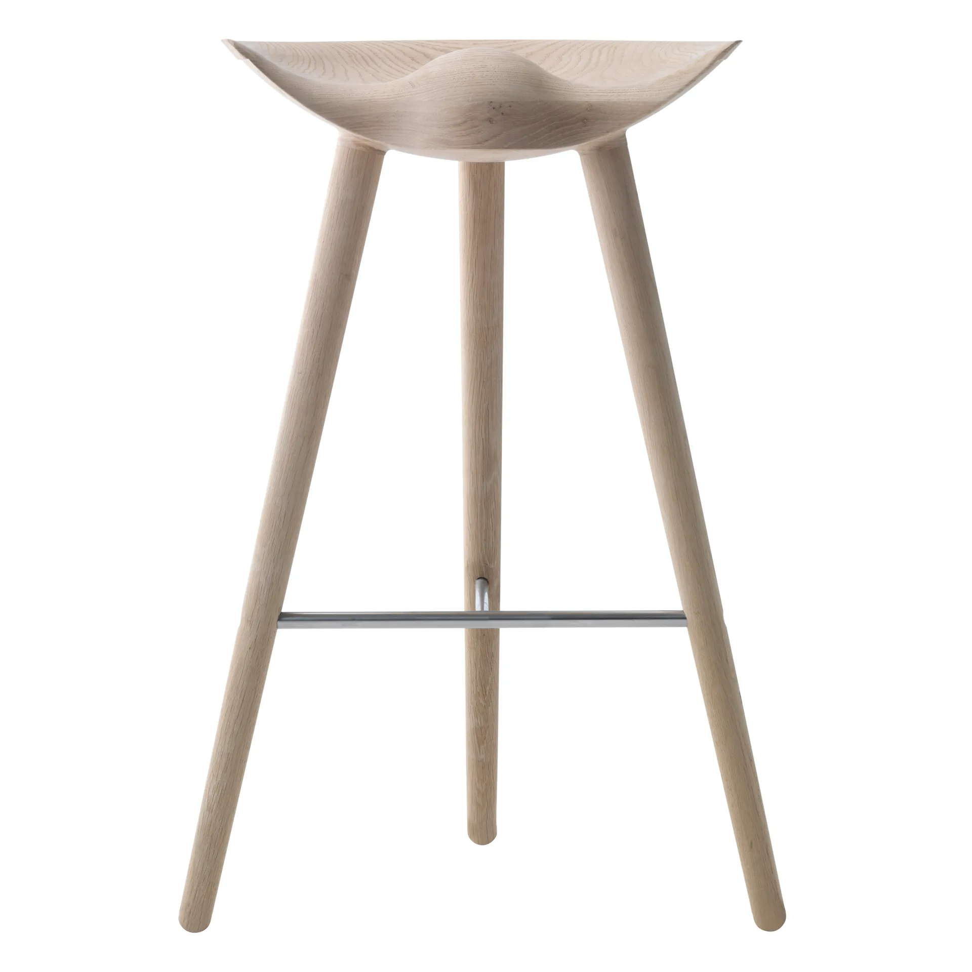 Tabouret de bar ML42 77 cm, Chêne-acier Audo Copenhagen