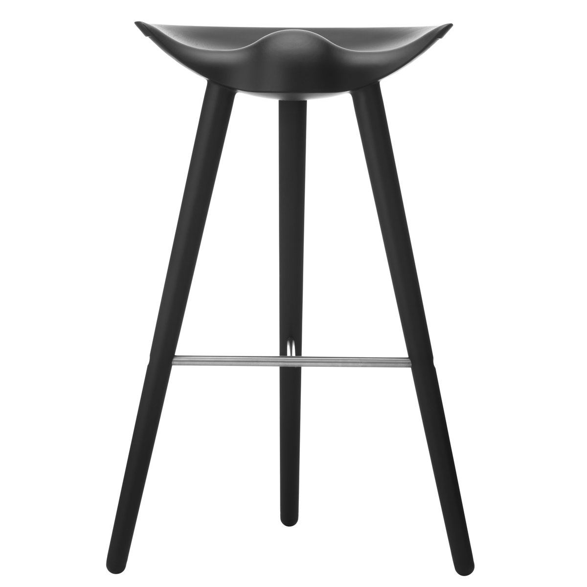 Audo Copenhagen / by Lassen Tabouret de bar ML42 77 cm Hêtre lasuré noir-acier