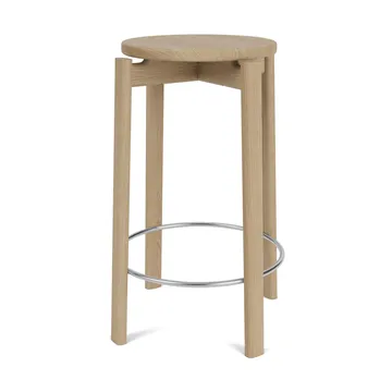 Tabouret de bar Passage - Chêne-acier inoxydable, 65 cm - Audo Copenhagen