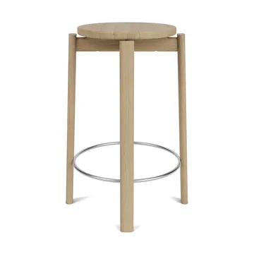 Tabouret de bar Passage - Chêne-acier inoxydable, 65 cm - Audo Copenhagen