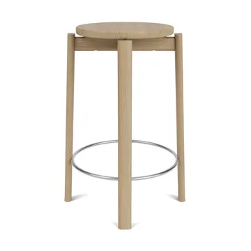 Tabouret de bar Passage - Chêne-acier inoxydable, 65 cm - Audo Copenhagen