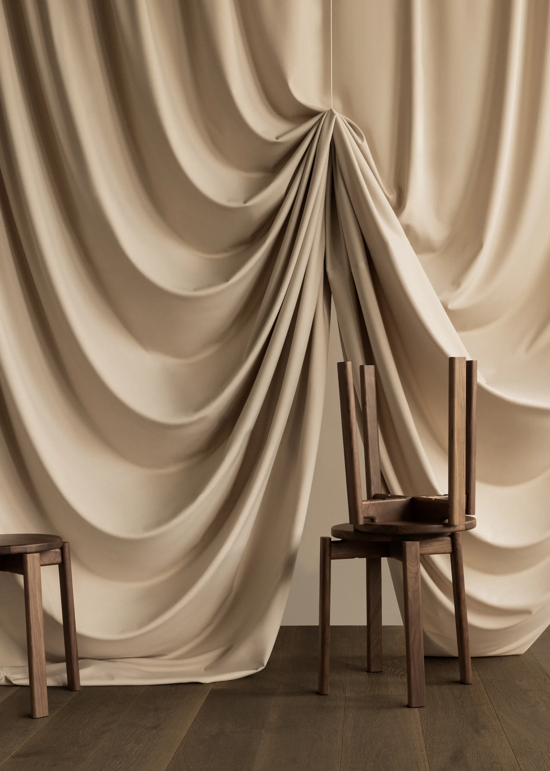 Tabouret Passage, Chêne teinté foncé Audo Copenhagen