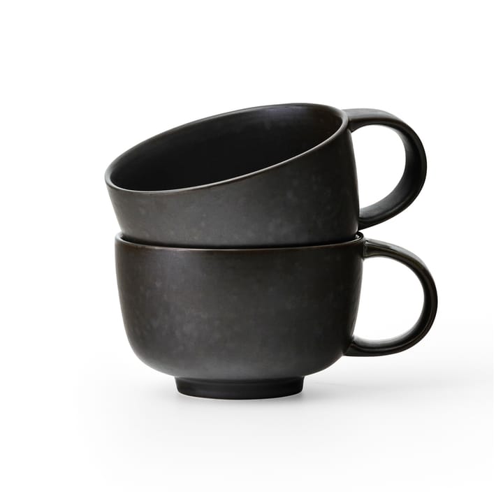 Tasse avec anse New Norm 25 cl Lot de 2 - Glacé foncé - Audo Copenhagen