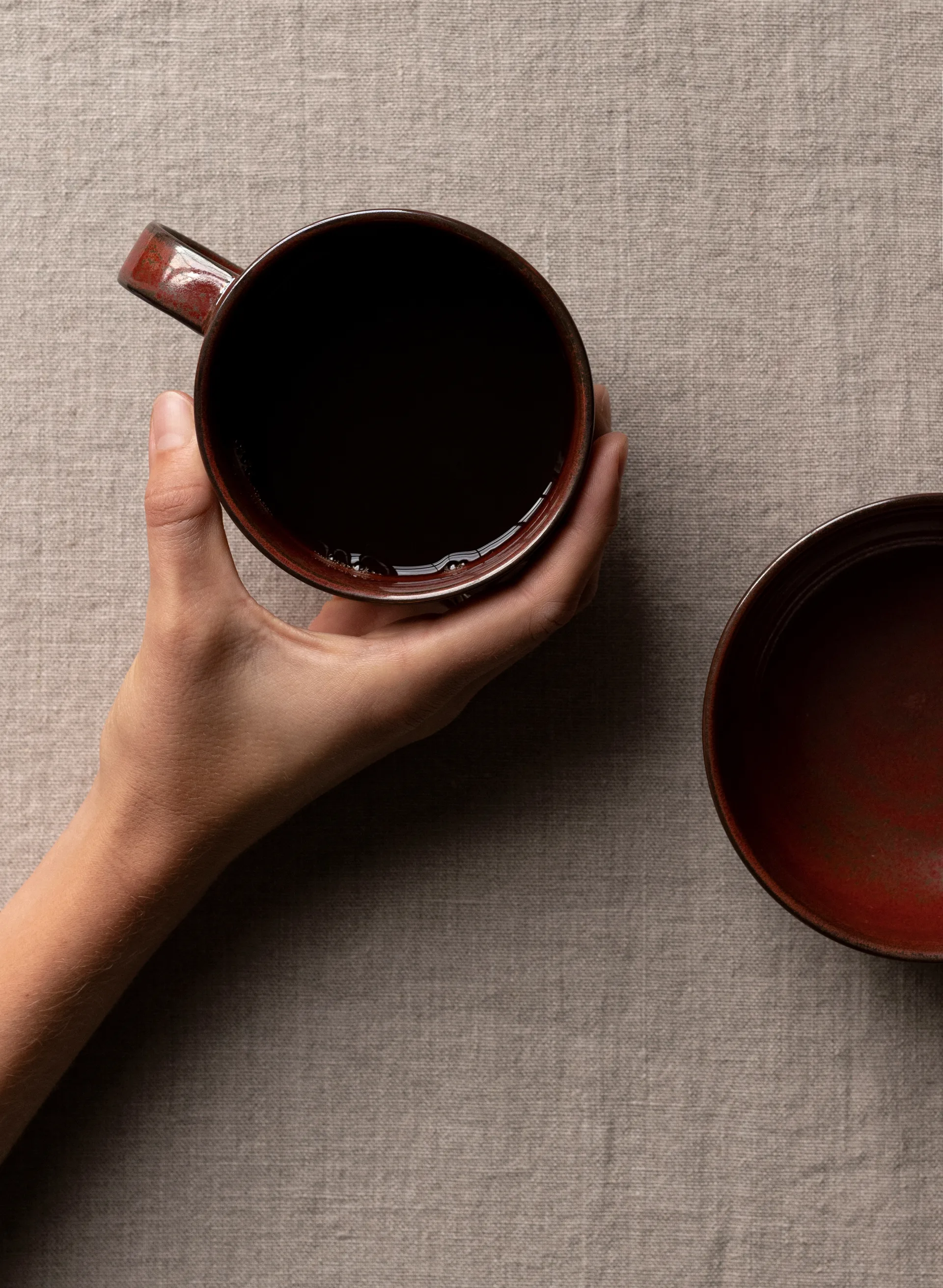 Tasse avec anse New Norm 25 cl Lot de 2, Glacé rouge Audo Copenhagen