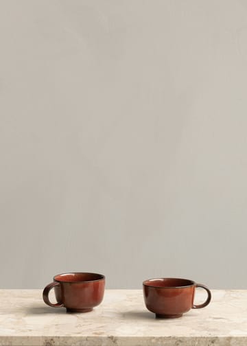 Tasse avec anse New Norm 25 cl Lot de 2 - Glacé rouge - Audo Copenhagen