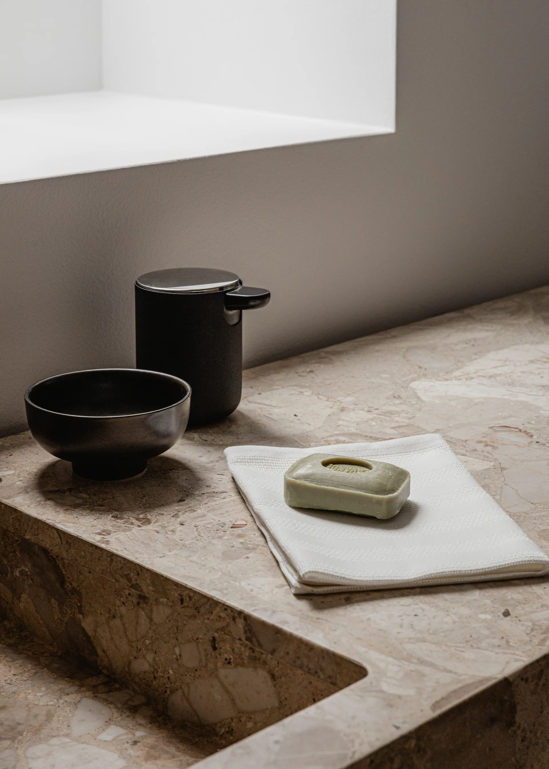 Torchon Graphium 40x64 cm Lot de 2, Ecru Audo Copenhagen