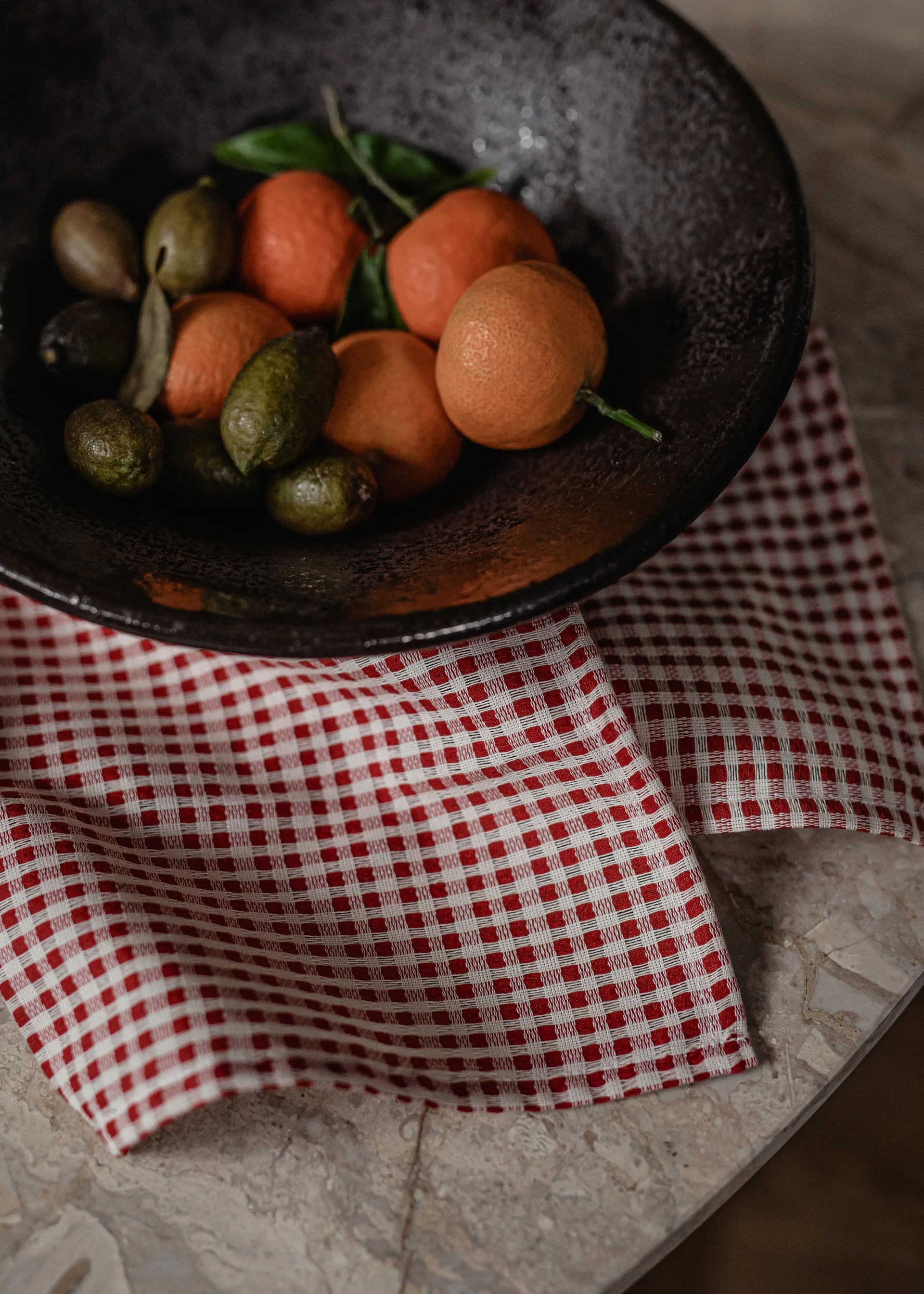 Torchon Troides 40x67 cm Lot de 2, Burnt sienna-white Audo Copenhagen