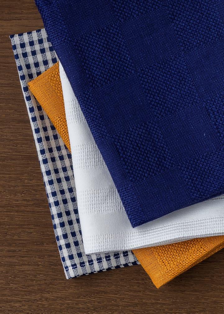 Torchon Troides 40x67 cm Lot de 2, Indigo-white Audo Copenhagen