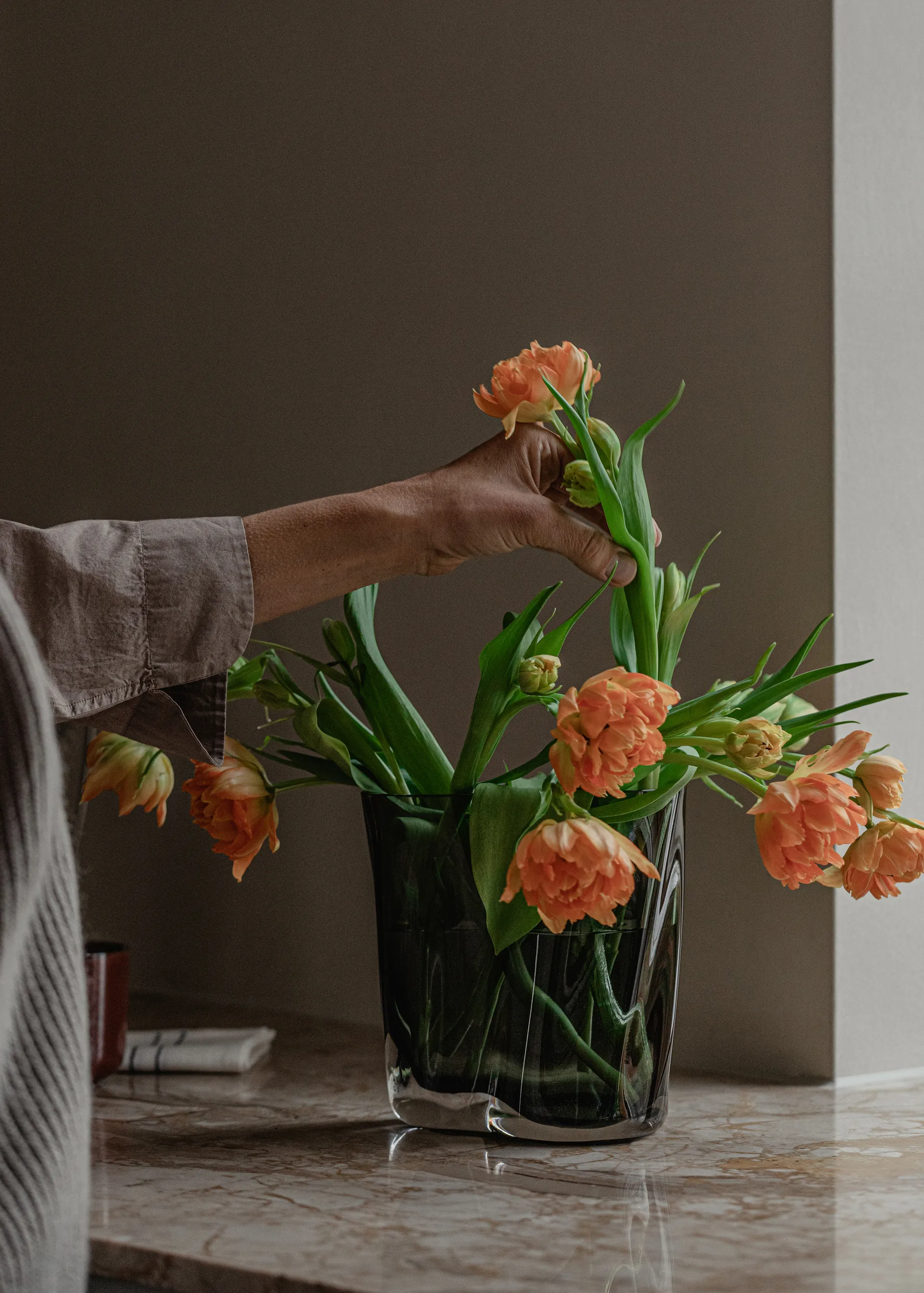 Vase Aer 19 cm, Smoke Audo Copenhagen