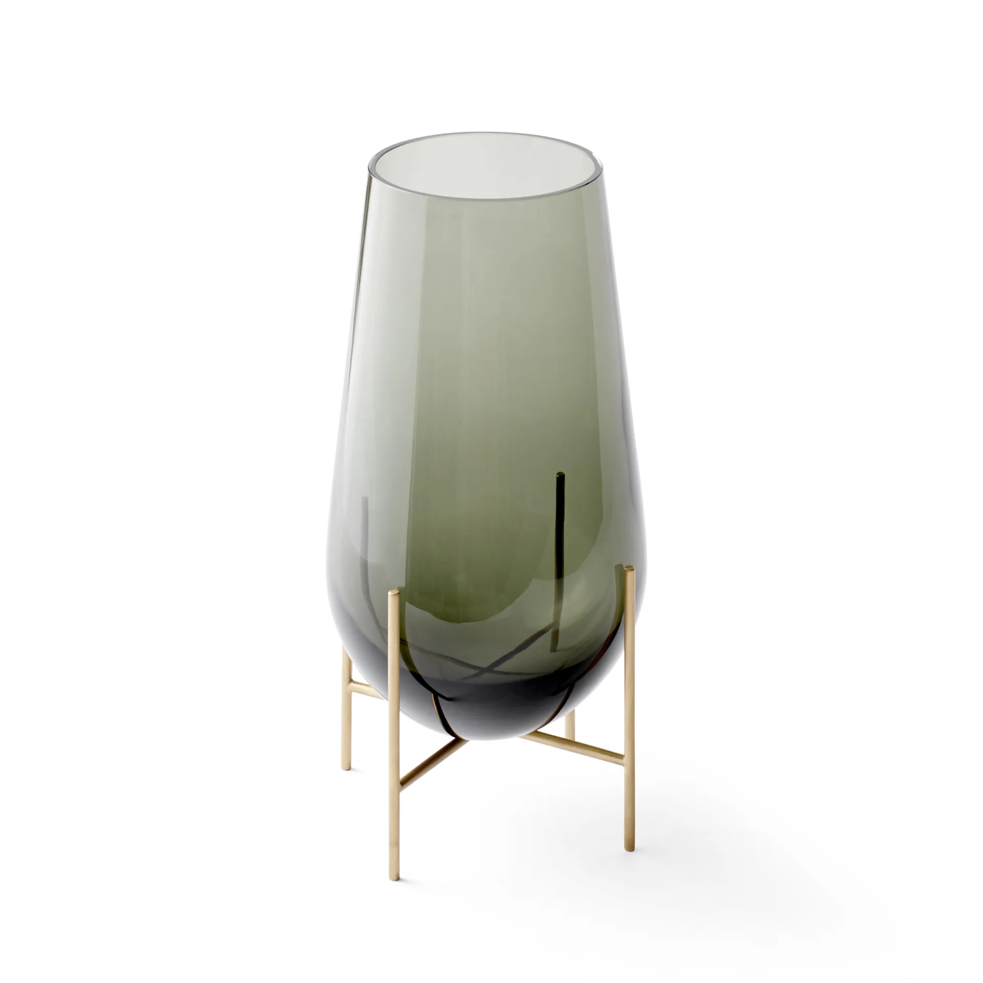 Vase moyen Échasse, verre fumé Audo Copenhagen