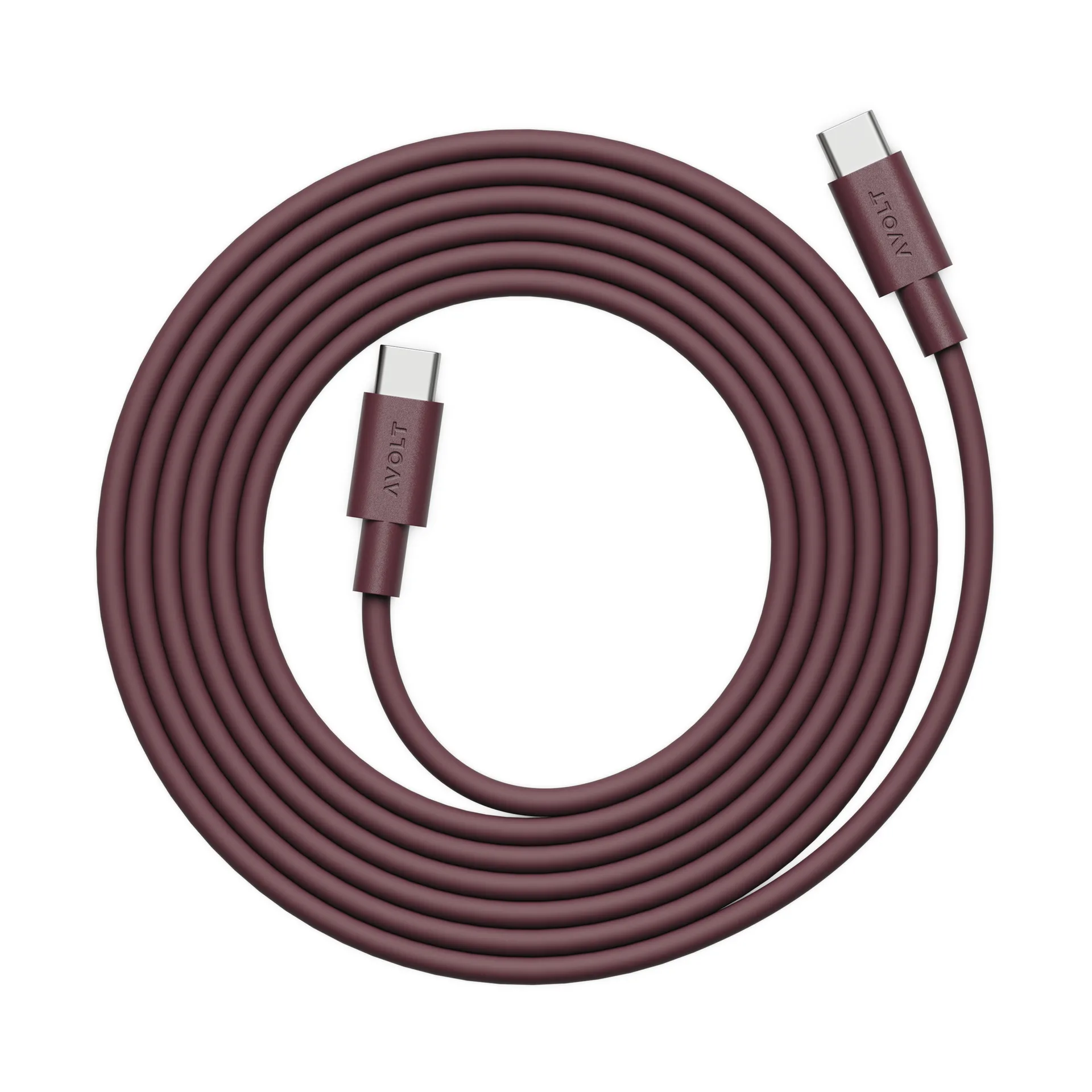 AVOLT x Bauhaus-Archiv Cable 1 USB C vers USB C, Mulberry Red Avolt