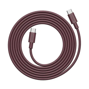 AVOLT x Bauhaus-Archiv Cable 1 USB C vers USB C - Mulberry Red - Avolt