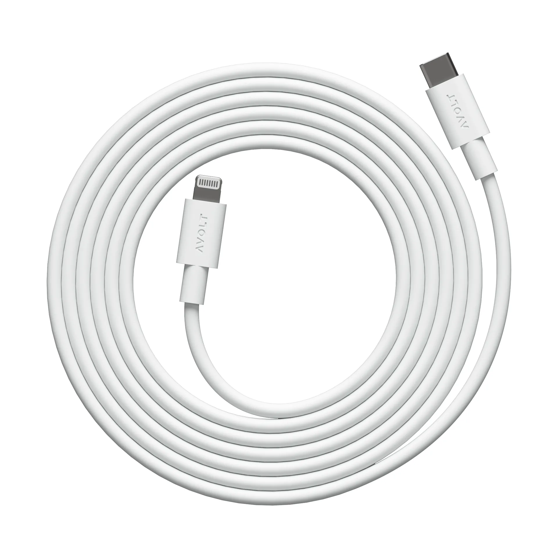 Cable 1 USB C vers Lightning câble de recharge 2m, Blanc Martinelli Luce Edition Avolt