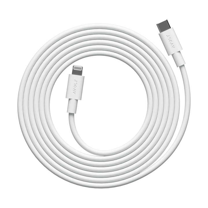 Cable 1 USB C vers Lightning câble de recharge 2m - Blanc Martinelli Luce Edition - Avolt