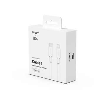 Cable 1 USB C vers Lightning câble de recharge 2m - Blanc Martinelli Luce Edition - Avolt