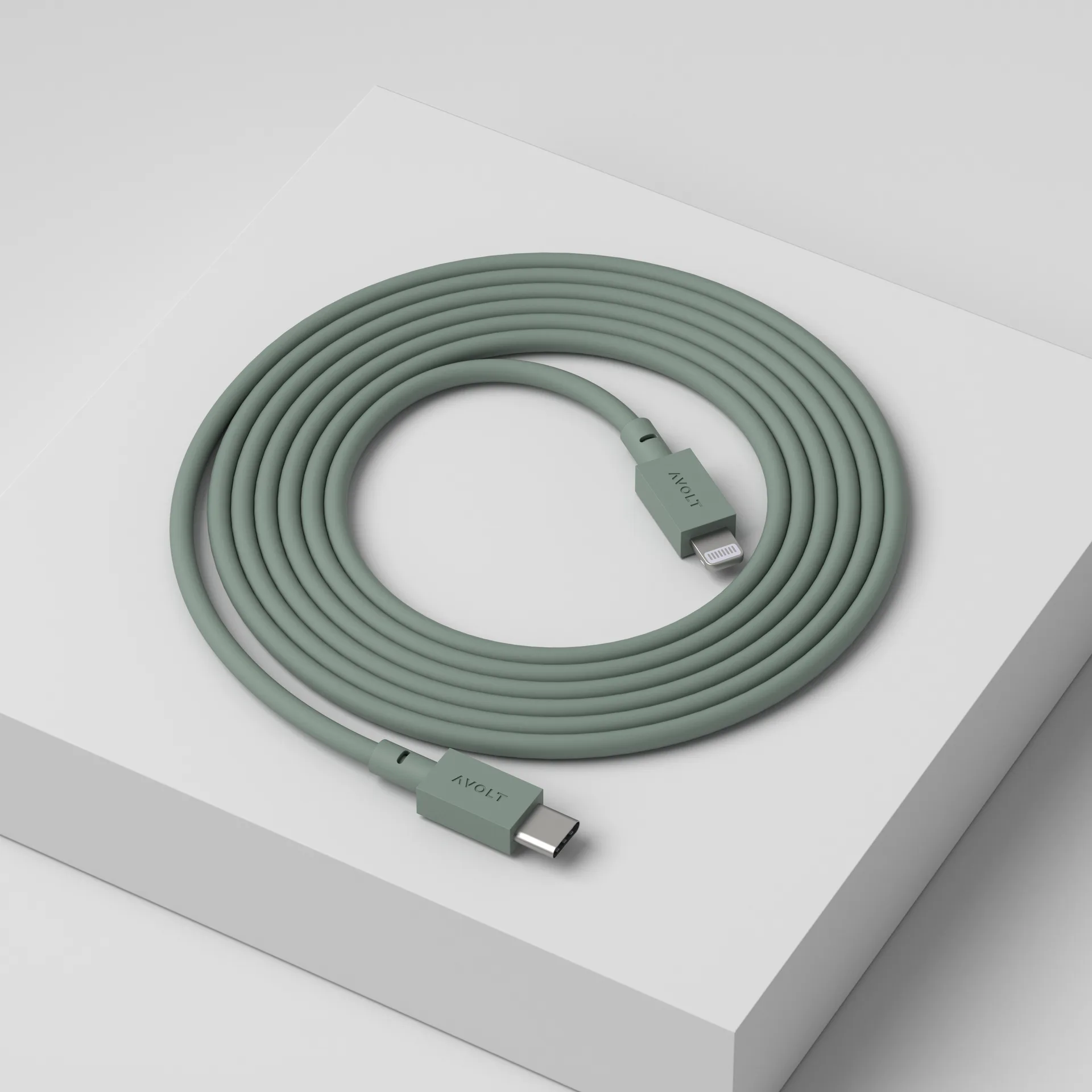 Cable 1 USB C vers Lightning câble de recharge 2m, Chêne vert Avolt