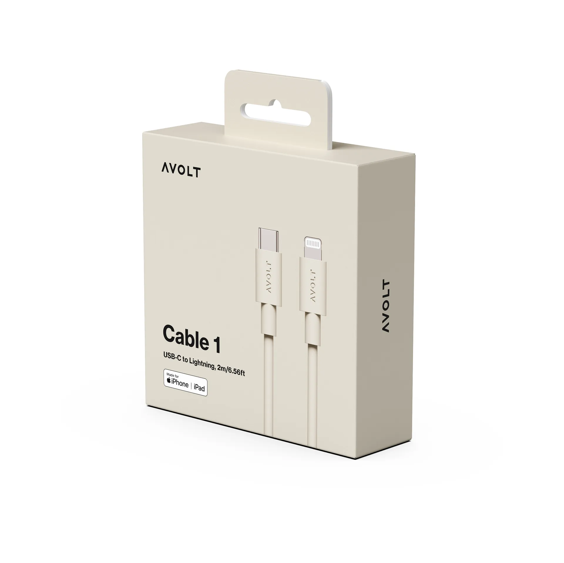 Cable 1 USB C vers Lightning câble de recharge 2m, Nomad Sand Avolt