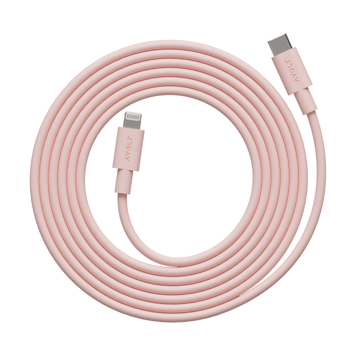 Cable 1 USB C vers Lightning câble de recharge 2m - Nouveau Rose - Avolt