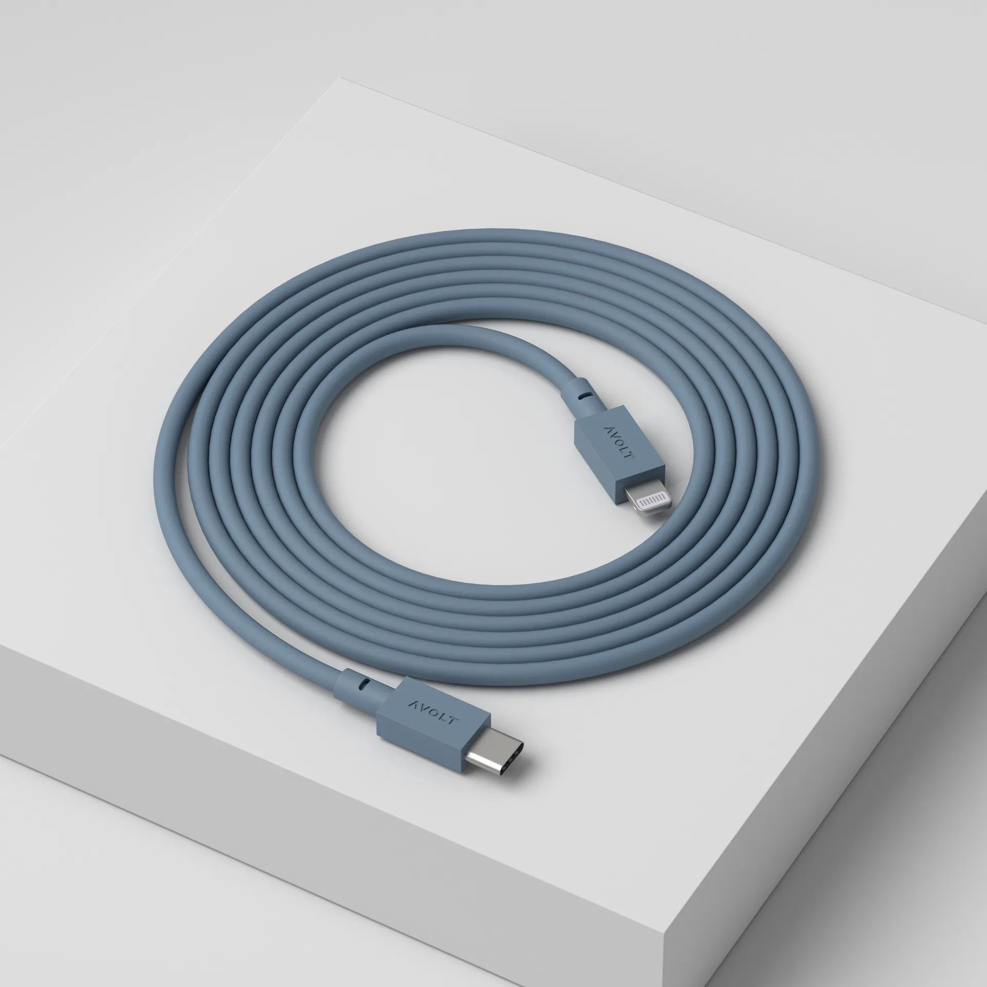 Cable 1 USB C vers Lightning câble de recharge 2m, Shark Blue Avolt
