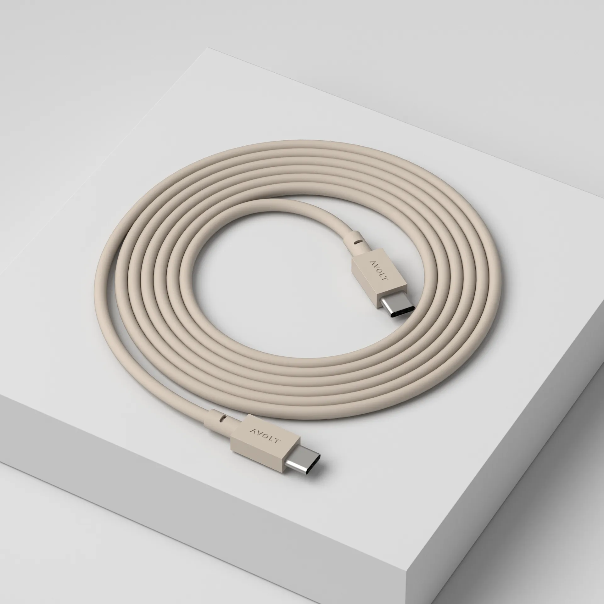 Cable 1 USB-C vers USB-C câble de charge 2 m, Nomad sand Avolt