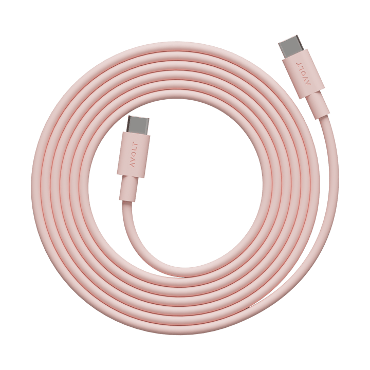 Cable 1 USB-C vers USB-C câble de charge 2 m - Nouveau Rose - Avolt