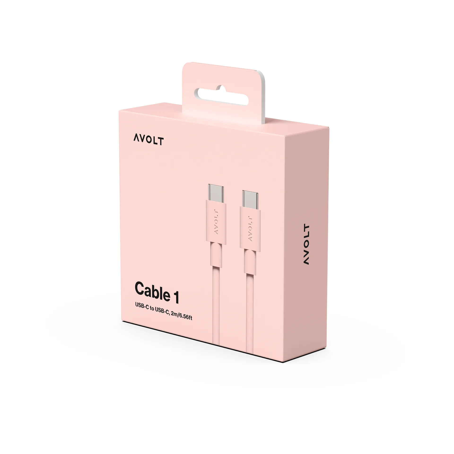 Cable 1 USB-C vers USB-C câble de charge 2 m, Nouveau Rose Avolt