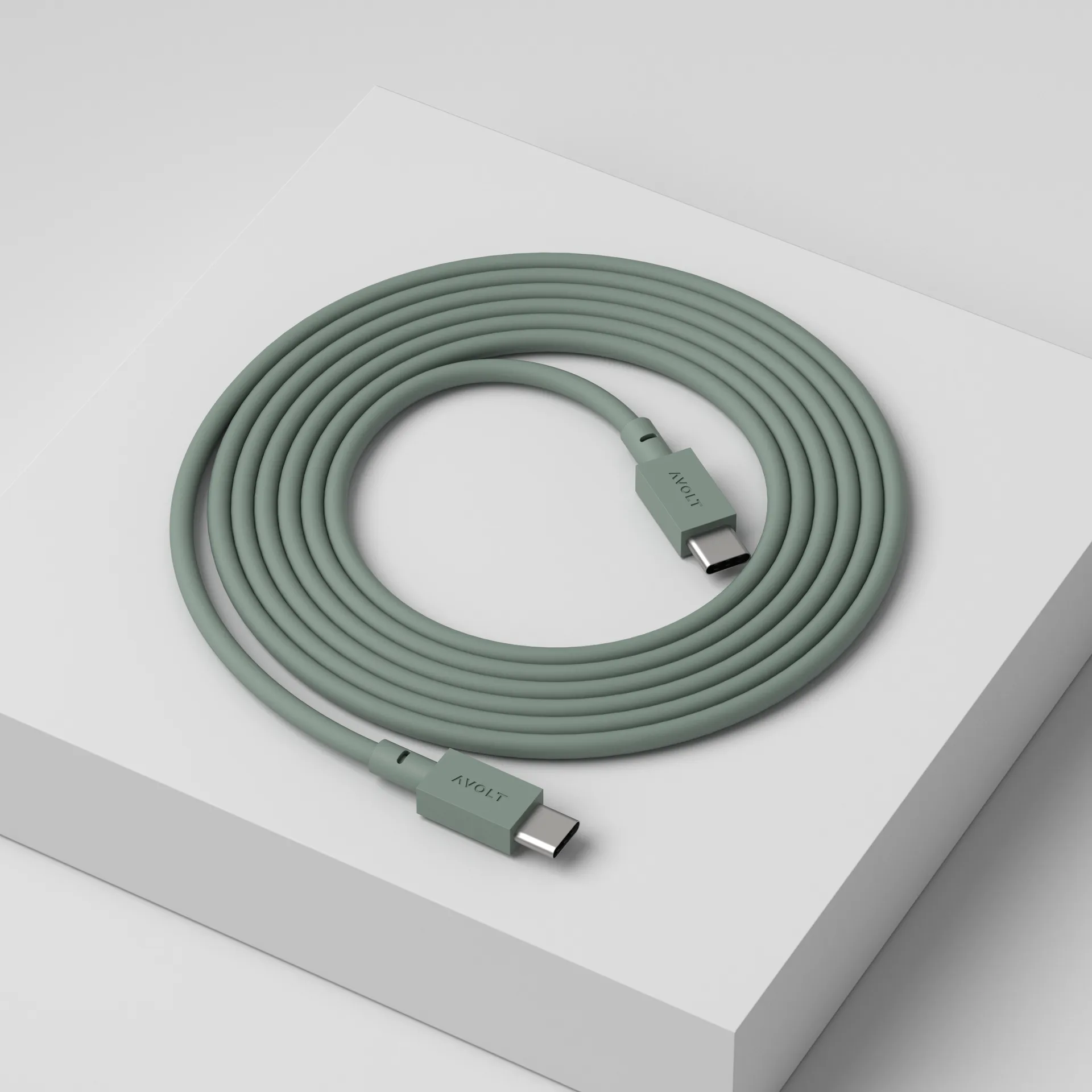 Cable 1 USB-C vers USB-C câble de charge 2 m, Oak green Avolt