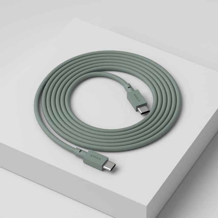Cable 1 USB-C vers USB-C câble de charge 2 m, Oak green Avolt